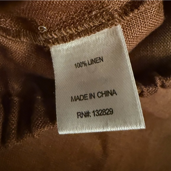 NWT Lovers & Friends Asa Easy Linen Pant in Chocolate Pants ONLY Size XS - Picture 13 of 14